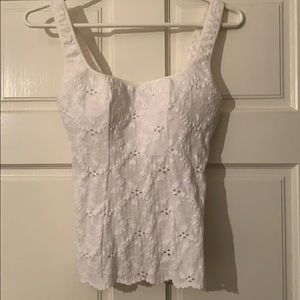Papillon Blanc White Eyelet Top